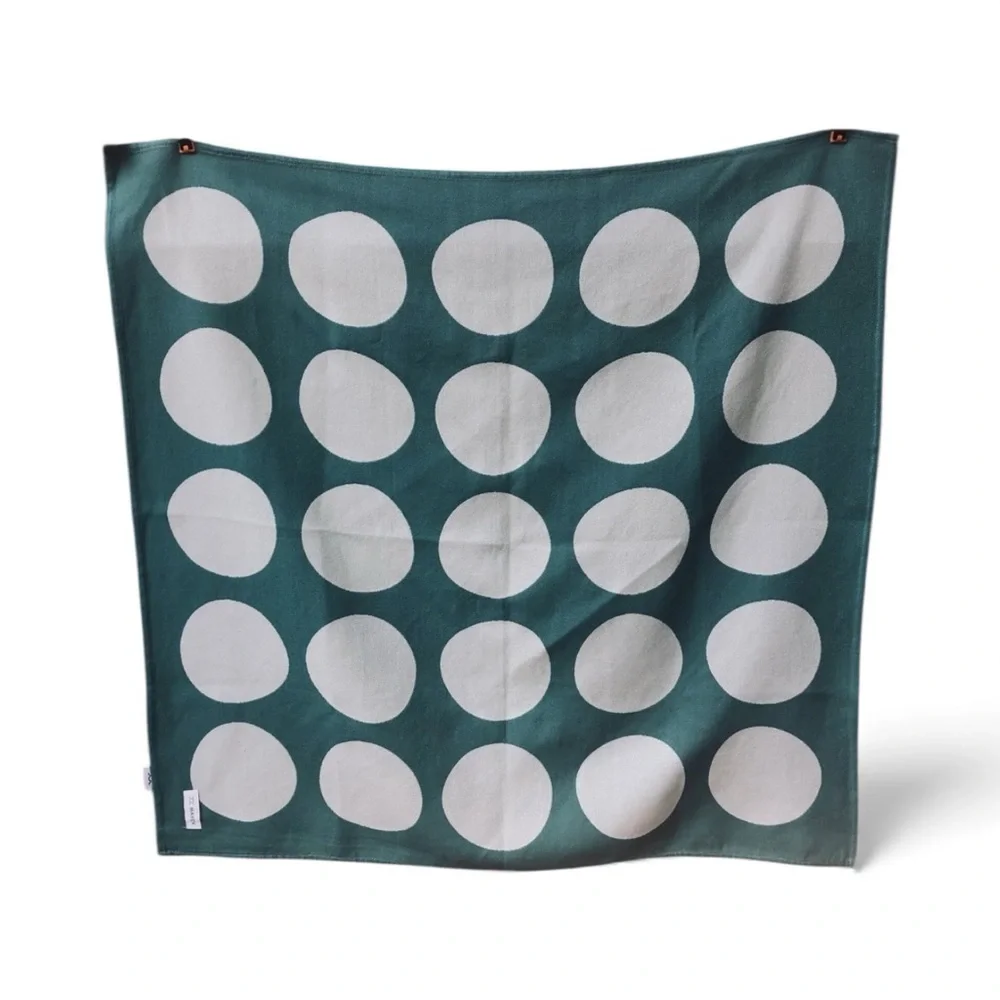 Maven Throw Blanket Mint Green Polka Dots Two Tone 47 X49 Mod Style